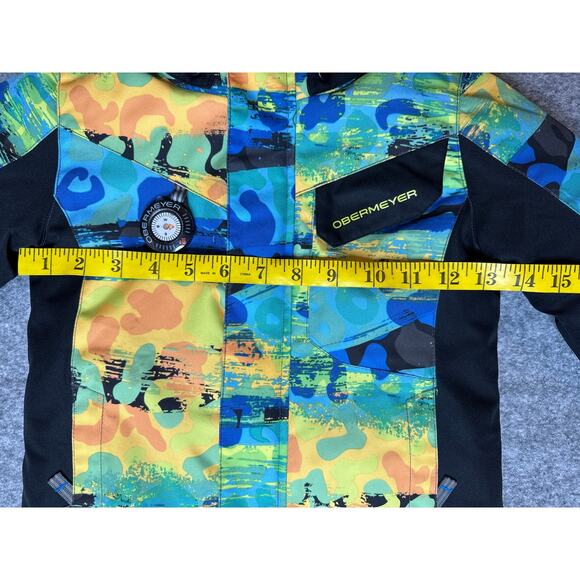 Obermeyer Kids Ski Jacket Snow Camo Print Size 2 - Picture 5 of 9